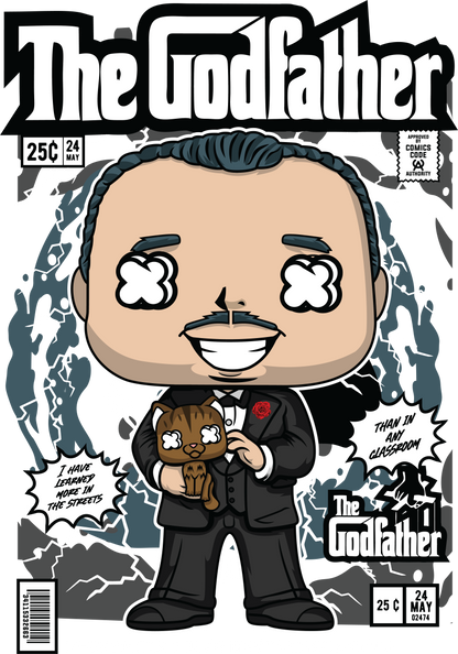The Godfather Funko POP Art T-Shirt (Vito Corleone)