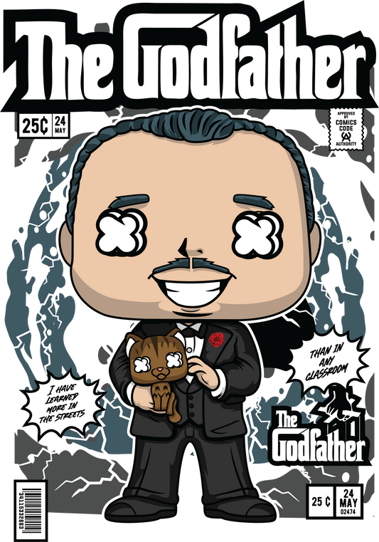 The Godfather Funko POP Art T-Shirt (Vito Corleone)