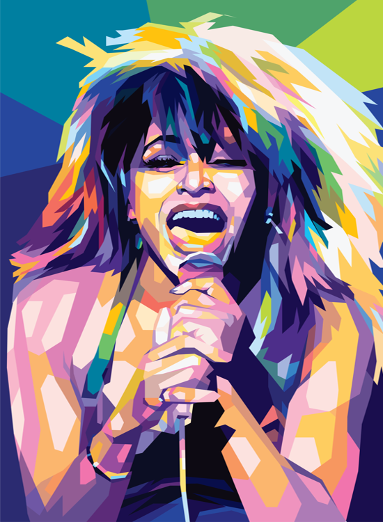 Tina Turner WPAP Digital Pop Art – The Queen of Rock ’n’ Roll