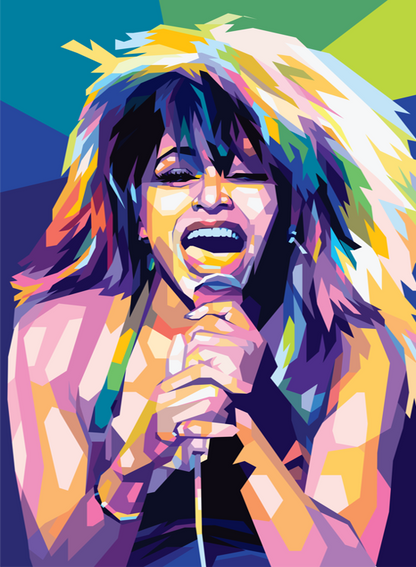 Tina Turner WPAP Digital Pop Art – The Queen of Rock ’n’ Roll