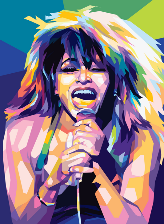 Tina Turner WPAP Digital Pop Art – The Queen of Rock ’n’ Roll