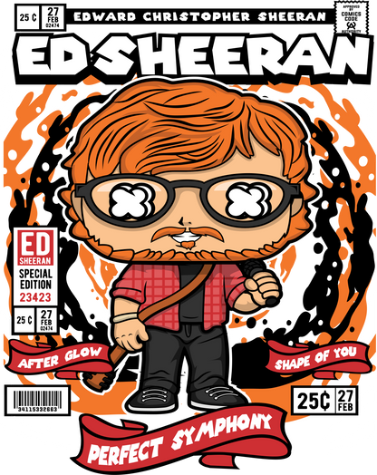 Ed Sheeran Funko POP Art T-Shirt