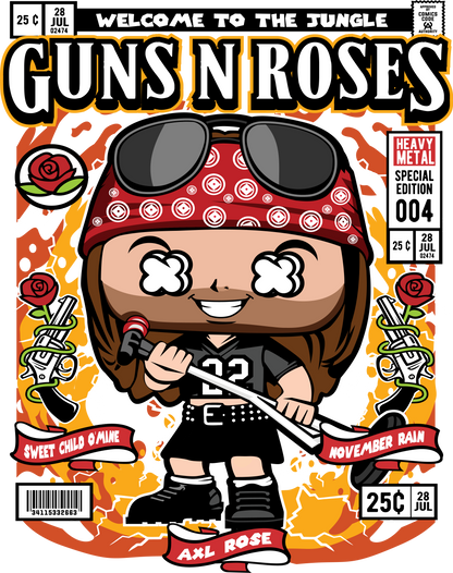 Axl Rose Funko POP Art Tshirt (Gun N Roses)
