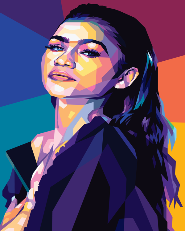 Zendaya WPAP Digital Pop Art n Print