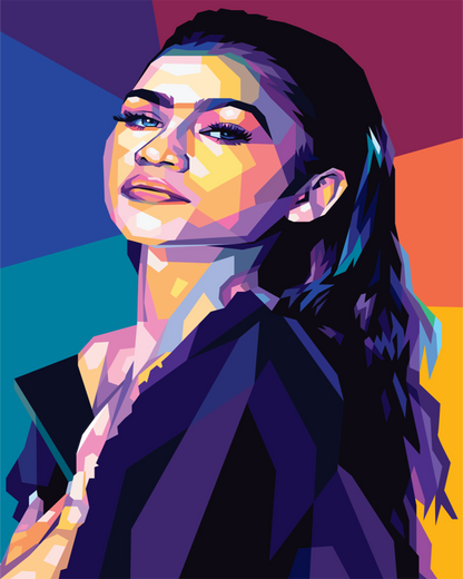 Zendaya WPAP Digital Pop Art n Print