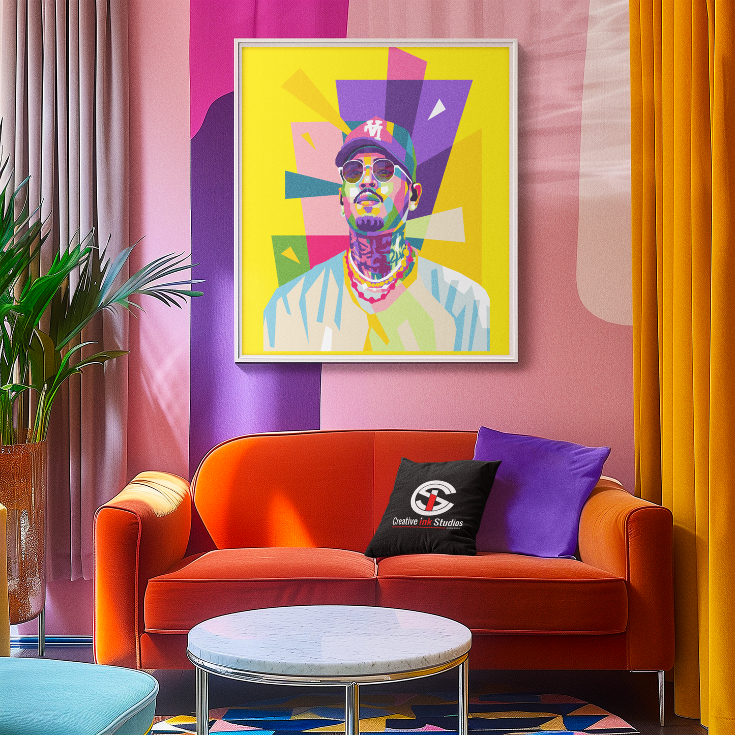 Chris Brown WPAP Digital Pop Art