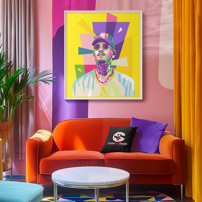Chris Brown WPAP Digital Pop Art