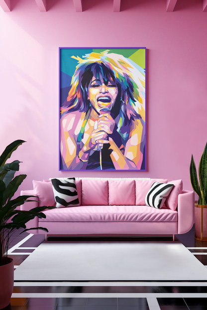 Tina Turner WPAP Digital Pop Art – The Queen of Rock ’n’ Roll