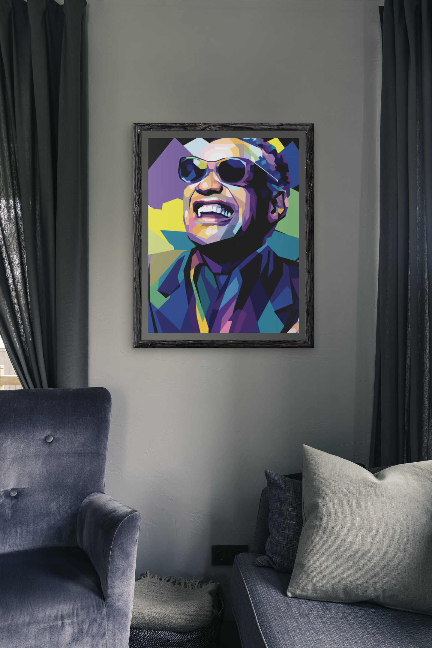 Ray Charles WPAP Digital Pop Art n Print