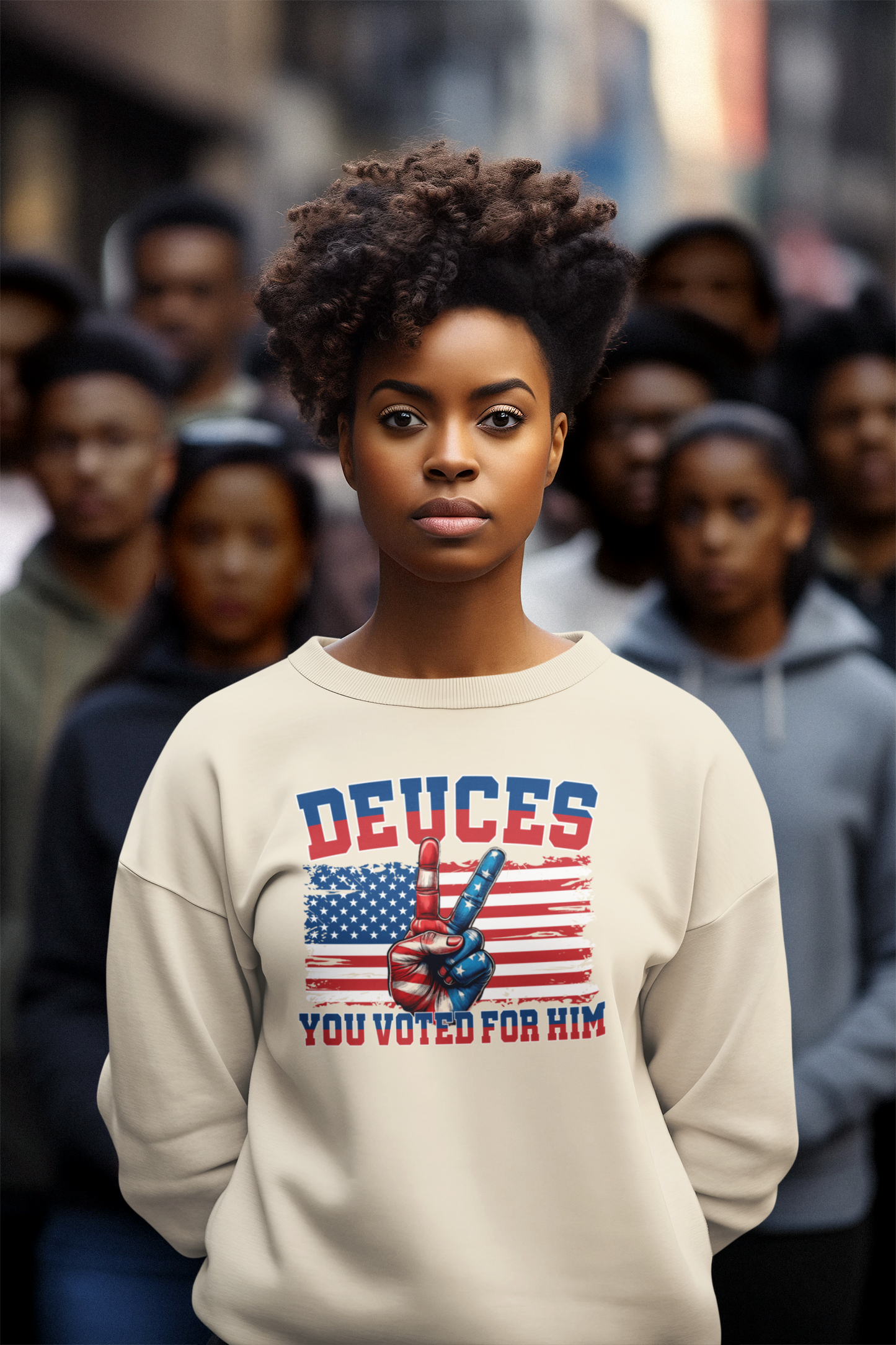 "Dueces, You Voted for Him" sweatshirt – Bold, Unapologetic, and Politically Charged