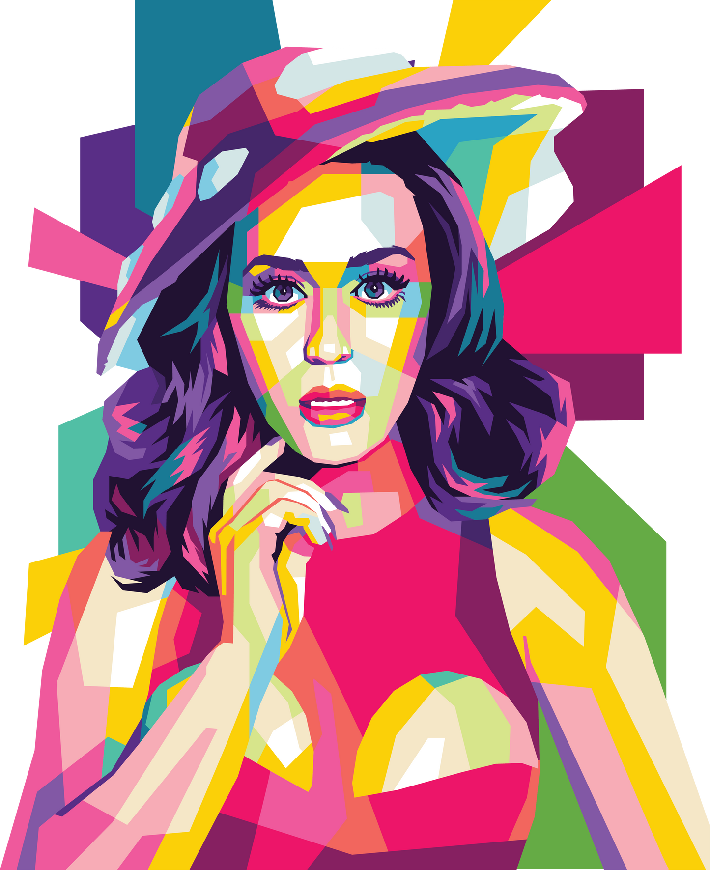 Katy Perry WPAP Pop Art Print & Apparel n Portrait