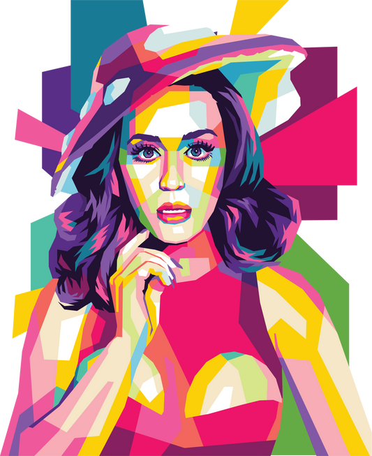 Katy Perry WPAP Pop Art Print & Apparel n Portrait