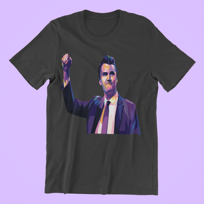Charlie Kirk WPAP Digital Pop Art – Bold Geometric Portrait | Wall Art, Canvas, T-Shirt & Hoodie Apparel