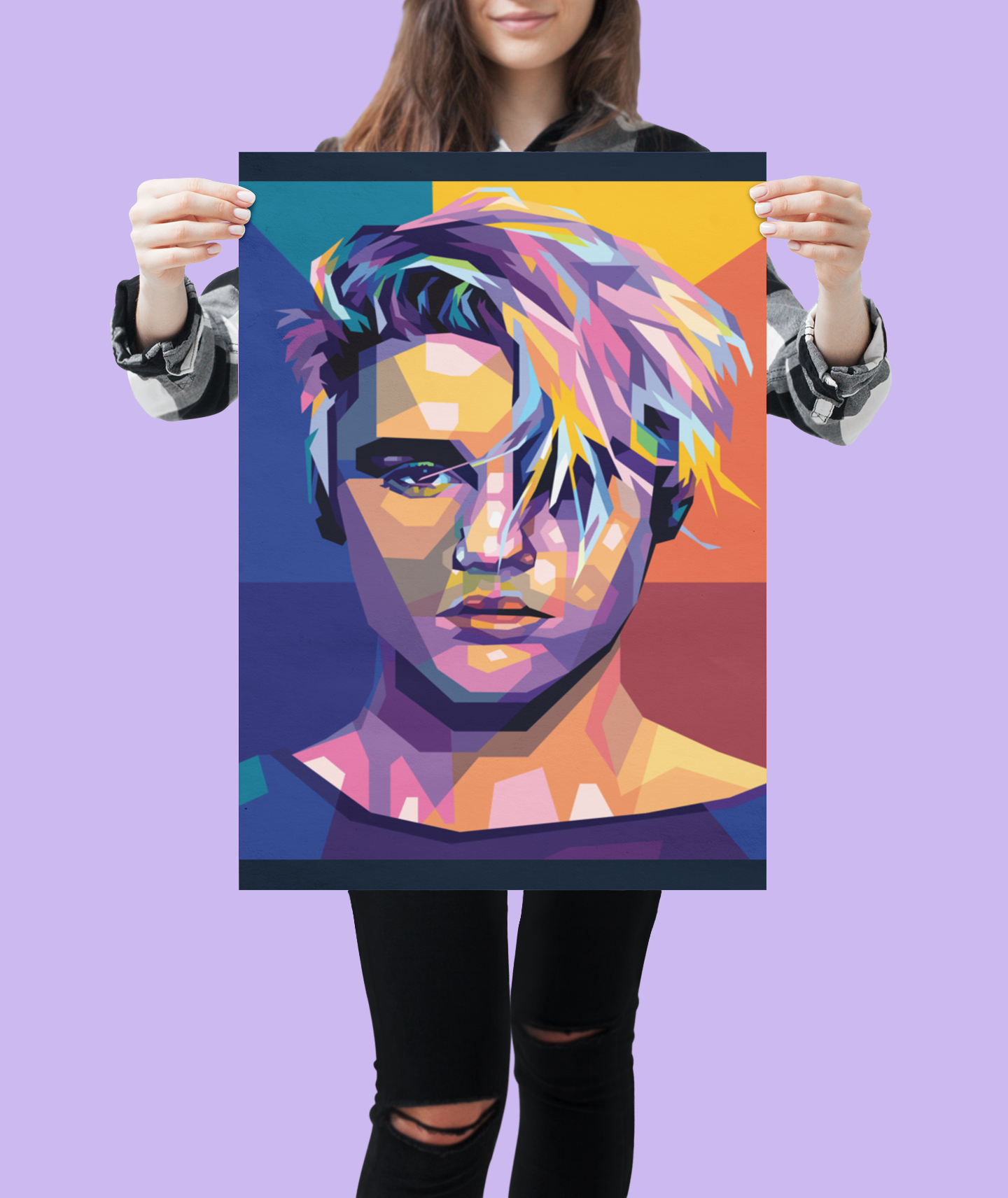 Justin Bieber WPAP Digital Pop Art n Portriat