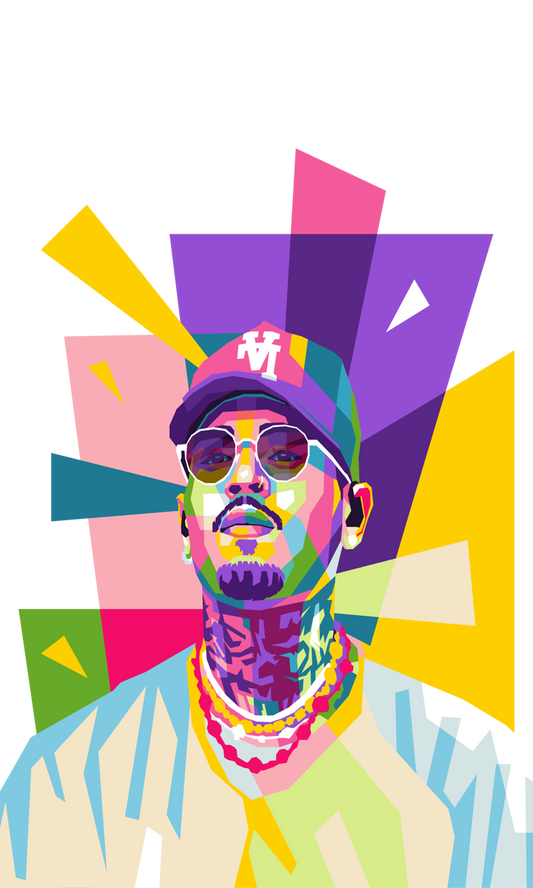 Chris Brown WPAP Digital Pop Art