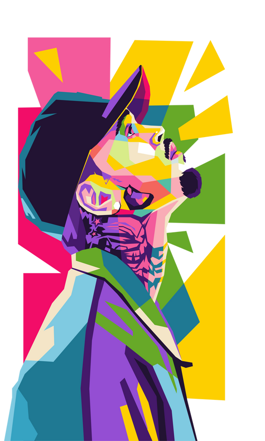 Chris Brown WPAP Digital Pop Art, Print n Portrait