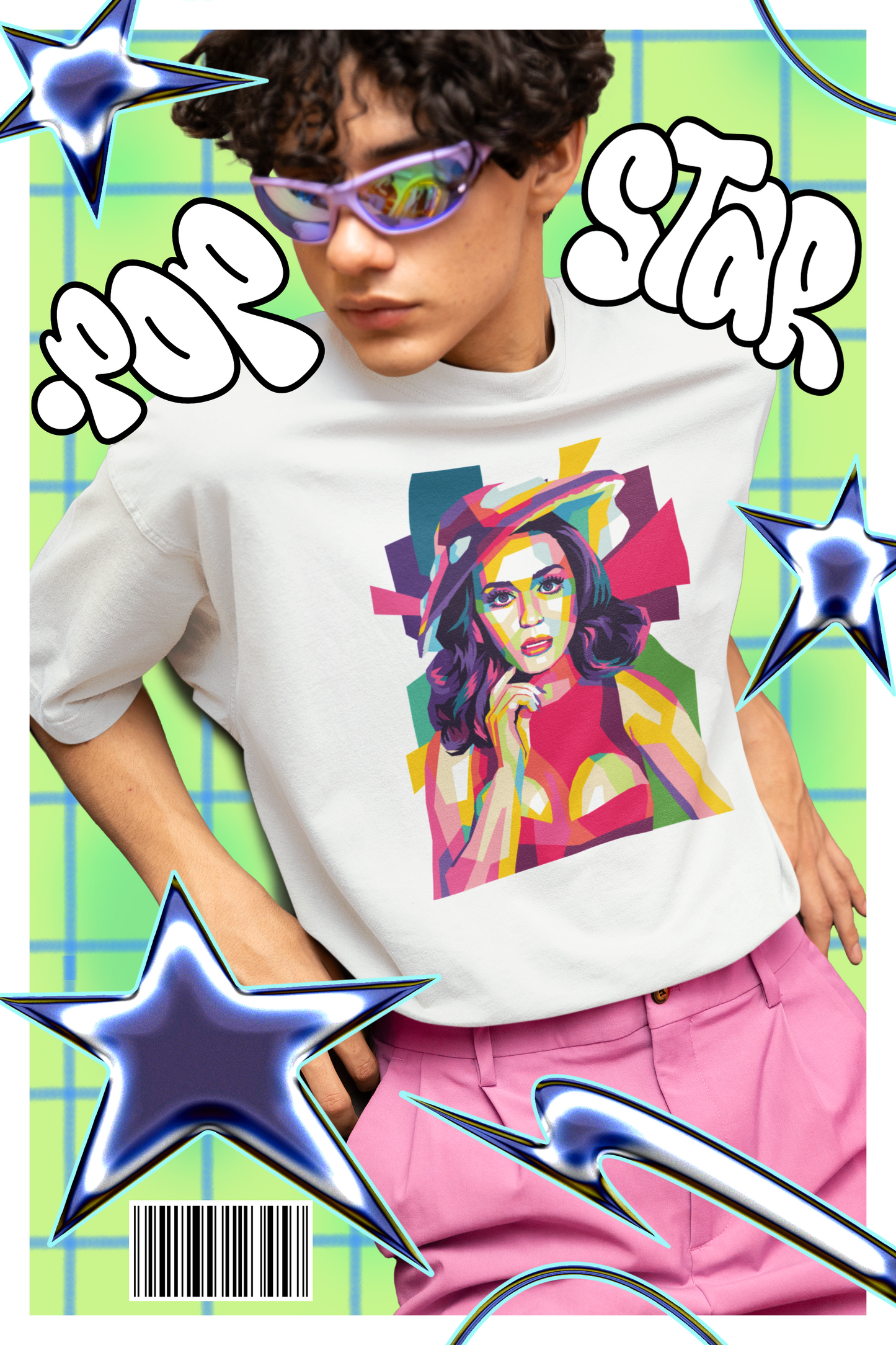 Katy Perry WPAP Pop Art Print & Apparel n Portrait