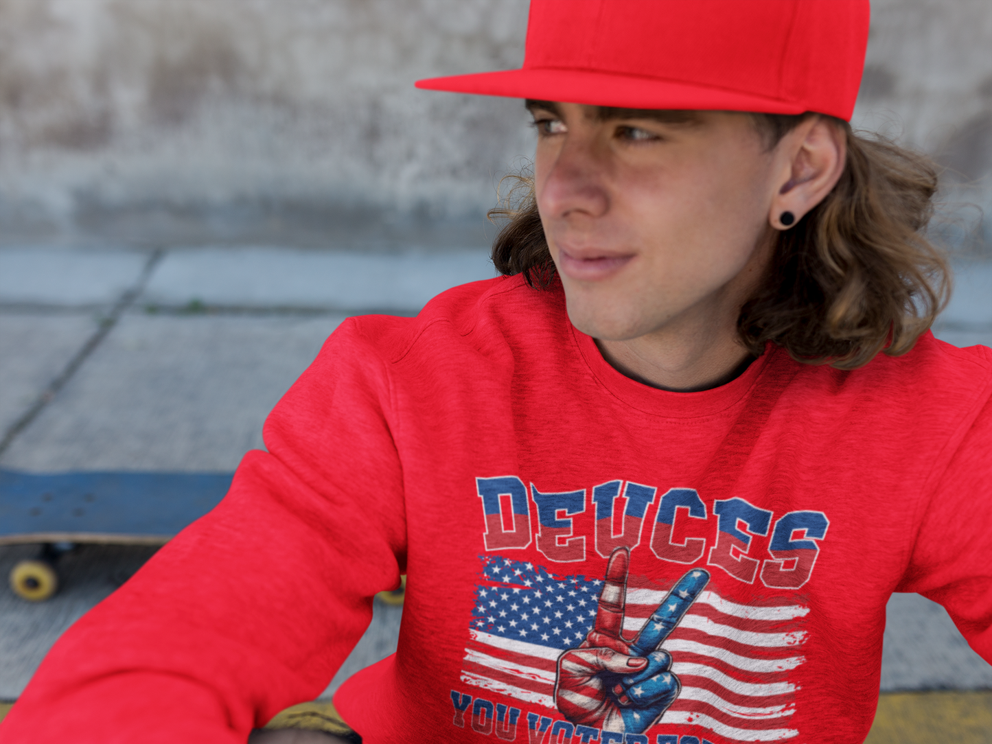 "Dueces, You Voted for Him" sweatshirt – Bold, Unapologetic, and Politically Charged