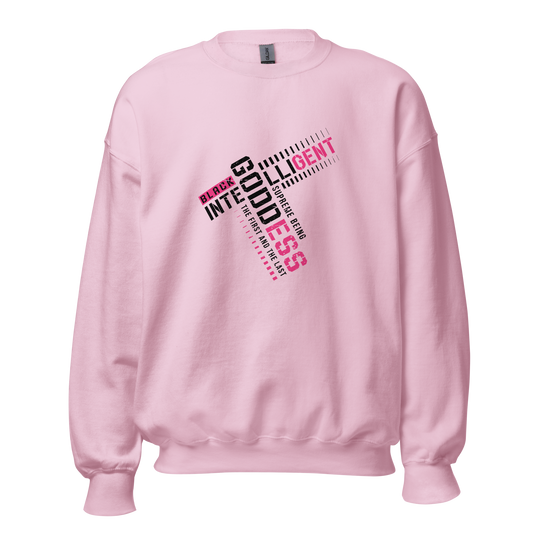 Black Intelligent Goddess Sweatshirt – Embrace Your Divine Legacy
