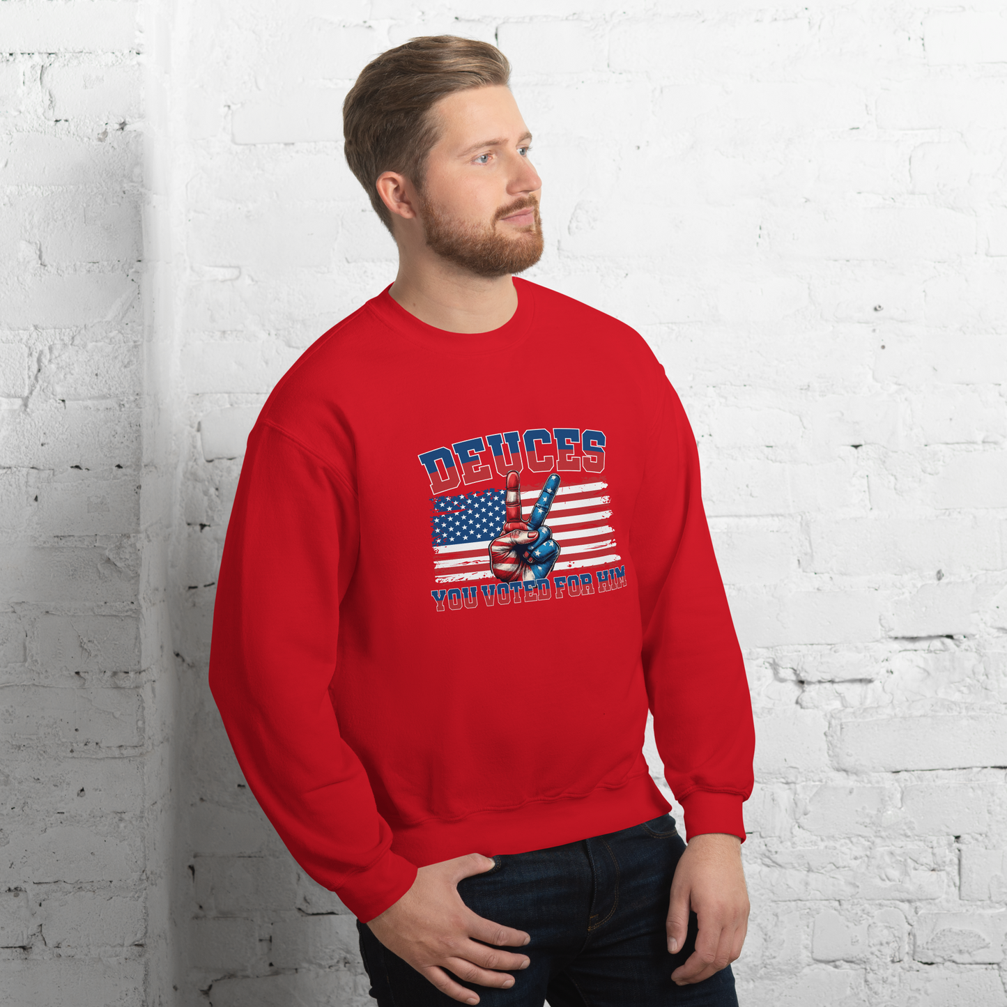 "Dueces, You Voted for Him" sweatshirt – Bold, Unapologetic, and Politically Charged